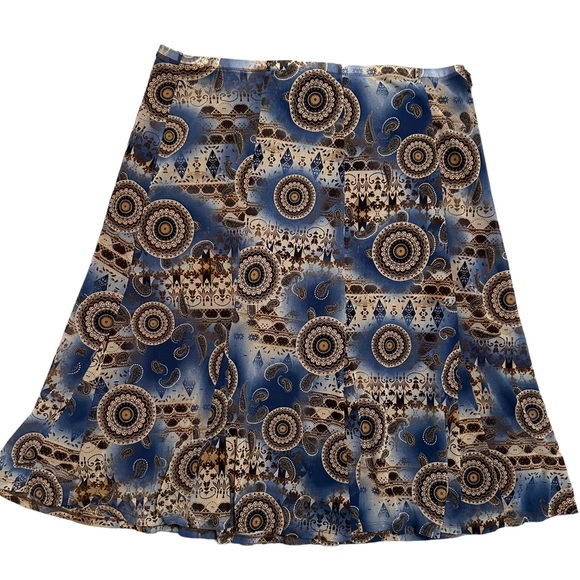 Women’s Blue and Brown Skirt size 1x Lightweight - Picture 2 of 4
